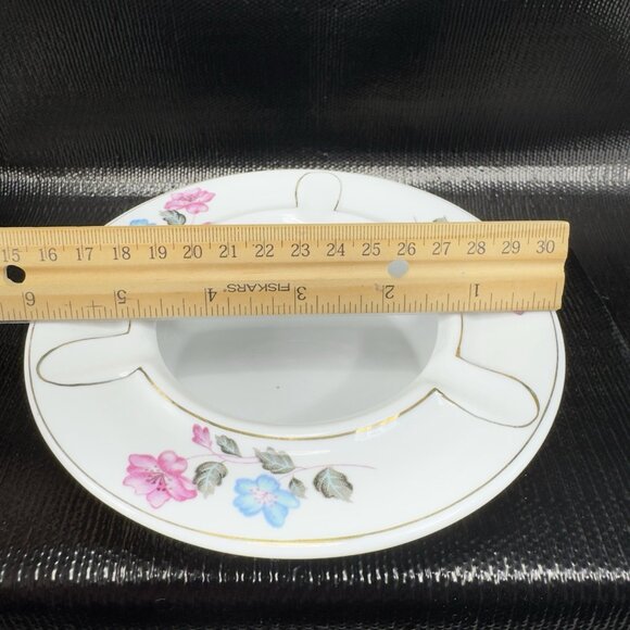 Tientsin Porcelain TP Stoneware Ashtray Dish Bowl With Floral Pattern Design - Picture 3 of 11